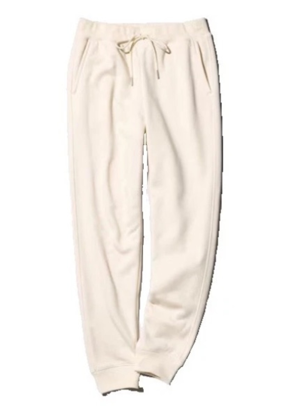 NWT Uniqlo Women Heattech Pile Lined Sweatpants Ivory Joggers XL Japan Or 8 U.S.